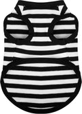 Paiaite Dog Striped Shirt Happy Color Cotton Sleeveless Puppy Shirts Breathable Pet Apparel Tank Top Colorful Puppy Swea
