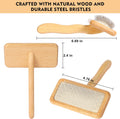Dog Slicker Brush for Shedding & Grooming - Professional Dog Brush and Cat Brush with Coated Tips & Air-Cushion Design, Deshedding Tool Removes Undercoat Tangles & Loose Fur for Long/Short Hair Pets