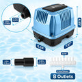 AquaMiracle Linear Air Pump AP-40/AP-60/AP-80/AP-160 for Pond Aeration, Septic, Hydroponic, 635/950/1350/2550GPH, Pond, 