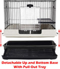 Deluxe 2-Level in/Outdoor Rabbit Hutch Guinea Pigs Puppy Kitten Cage