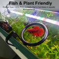 Clip On Fish Feeding Ring Self-Adjusting to Water Level for Betta Turtle