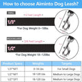 Aiminto Dog Leash, Braided Rope Traction – Walking Training Lead for Medium/Large Dogs ((1/2") x 6FT, Black)