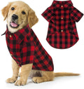 Plaid Dog Shirt Red Buffalo Dog Outfit Soft Casual Pet Clothes for Small Medium Large Dogs Puppy Cats Halloween Thanksgi