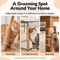 PetPals Cat Grooming Massager with Adjustable Bands & Silicone Bristles