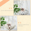 Juexica 3 Pcs Macrame Cat Hammock, Including Hanging Kitten Bed Scratcher Scratch Pad Swing Bed for Small Cat Small Dog(