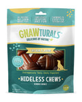 Gnawturals Rawhide Free Dog Chews | Ribbed Bones | for Medium - Large Dogs | Pumpkin, Psyllium Husk and Chicory Root for Easy Digestion and Overall Gut Health (5 Bones, Chicken)