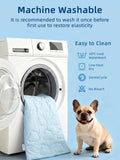 Huafly Dog Cooling Mat,Dual-Sided Cooling Mat for Dogs–Cooling Fabric for Summer,Velvet for All Seasons–Portable for Crate,Car Seat,Sofa&Floor,Machine Washable,Keeps Cats,Dogs&Puppies Cool,Cloud Blue