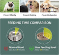 Havniva Elevated Slow Feeder Dog Bowls, 7.3 in Ceramic Slow Feeder Bowl Set