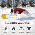 Lelepet Reversible Dog Coat Windproof Dog Jacket Lightweight Puffer Vest