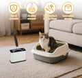 Midollarle Heavy-Duty Cat Litter Scoop with Holder, Metal Cat Scooper Holder Trash Container, Aluminum Kitty Poop Sifting Shovel Captures All Clumps, Speed Sifter Litter Box Scooper with Cats Caddy