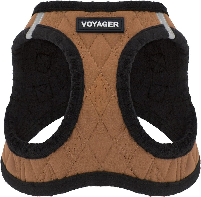 Voyager Step-in Plush Dog Vest Harness -Beige Plush, Medium