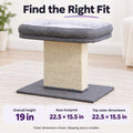 Catry Cat Perch with Washable Replaceable Bed & Wide Sisal Scratching Post
