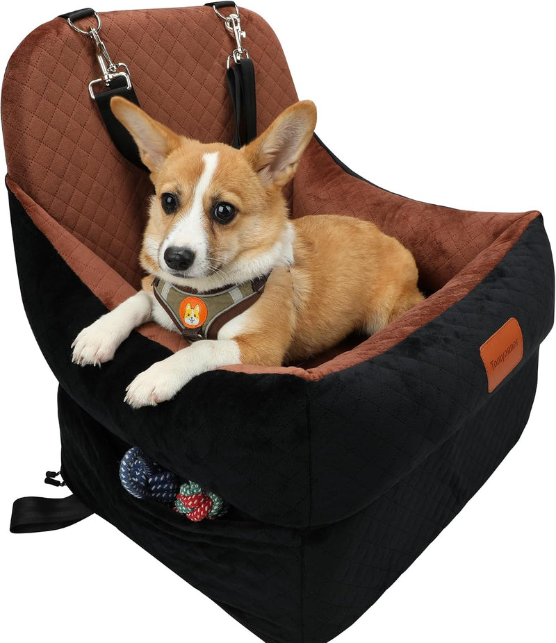 Dog Booster Car Seat for Small/Medium Dogs up to 30 lbs,Interior 7 Inches Elevated Pet Booster Seat,Ultra Soft Fabric an