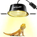 REPTI ZOO G9 Reptile Heat Lamp Bulb & Reptile Light Fixture with Safety Mesh Kit, 50W UVA Basking Light Fixture for Bear