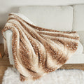 COZY KISS Luxury Faux Fur Blanket Deer Print, Waterproof Pet Blanket Washable, Woman Sofa Bed Couch Throw, Liquid Pee Proof for Large Dog or Cat, Reversible, Super Soft, 50x60 inch, Brown