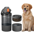 Cibaabo 53oz Large Dog Water Bottle with Water & Food Bowl, 3-in-1 Portable Pet Feeding & Hydration Dispenser for Large Dogs & Humans, Leak-Proof Tritan Bottle for Hiking, Camping, Walking, Car Trips