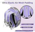 Expandable Cat Backpack Carrier, Breathable Clear Bubble Window Pet Carrier for Small Dogs and Cats up to 12 lbs, Airline Approved Travel Bag for Hiking and Outdoor Use (Back Expandable-Purple)