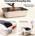 304 Stainless Steel Dog Food Storage Container with Lid for Cat Bird Pet Dry Food Treats, Mouse Proof Small Storage Bin 