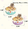 VanEnjoy 2 Pack Hamster Food Bowl Small Ceramic Water Food Bowl for Cage Small Animal Bowls for Hamster Guinea Pig Chinc