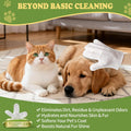 75 Pack Pet Glove Wipes for Dogs Cats, No-Rinse Wipes for Paws, Butt, Eyes, Ears & Face, Gentle Daily Grooming & Travel 