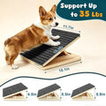 2-Pack Small Dog Ramp for Stairs, Adjustable Gentle Low-Angle Wooden Pet Stair Wedges, Non-Slip Carpet Surface, No Assem