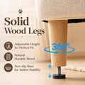 Split Ottoman Dog Ramp for Couch & Bed, 2-in-1 Foldable Wooden Pet Stairs & Steps, Anti-Slip Dog Steps for Small Dogs, P