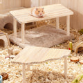 Hamster Play Wooden Platform，2-Piece ，Hamster Cage Accessories Toy Set