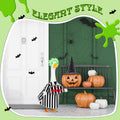 Halloween Porch Goose Outfit Black and White Striped Suit Clothes