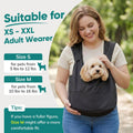 Dog Sling Carrier Front with Thicken Bottom Support for Small Dogs 10-16 lb