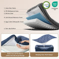 EHEYCIGA Orthopedic Dog Bed for Medium Dog, Memory Foam Dog Couch Bed with Sides, Waterproof Liner & Washable Removable Cover, Bolster Pet Sofa, 30x20 Navy
