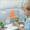 Fish Tank Divider & Breeder Box, Acrylic Aquarium Isolation Hatchery,Orange