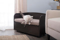 Paws & Purrs Cat Sofa Bed with Storage Drawer, Espresso Finish, 31.5″ x 15.75″ x 19.25″ | 3″ Foam Cushion with Washable 