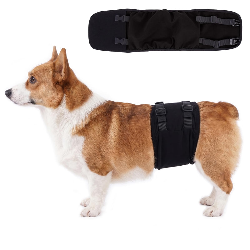 DENTRUN Male Dog Wrap - Machine Washable Post-Surgery Recovery & Heat Cycle Diaper, Prevents Licking, Mounting, Adjustable Belly Band, Marking Prevention Band, Leak-Proof Edges, Fast Drying