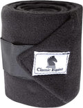 Classic Equine 4-Pack Polo Wraps Black 4 1/2in x 108in