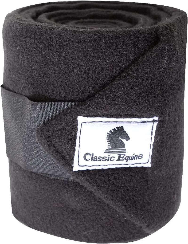 Classic Equine 4-Pack Polo Wraps Black 4 1/2in x 108in
