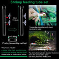 11.8 Inch Shrimp Feeding Tube with Shrimp Feeding Dish，Shrimp Feeding Bowl with Suction Cup，Feeding Tube Cleaning Brush，
