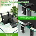 Hanging Turtle Basking Platform for 18"+ Wide Tanks, 12 x 7 in Acrylic Turtle Dock with Feeding Tray & Textured Ramp, Ad