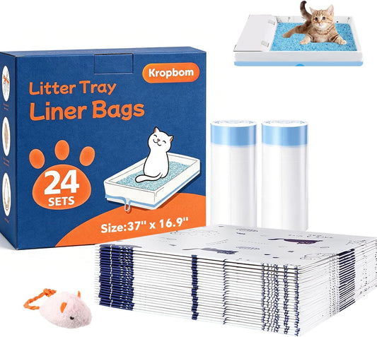 24 Pack Litter Box Liners Compatible with Safe Pets Scoopfree, 37"x16"