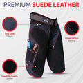 Equine Care Black Leather Farrier Apron Chaps, Canvas, Back Support, 25in
