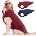 Lelepet Reversible Dog Coat Waterproof Dog Jacket Windproof Puffer Vest for Winter Warm Lightweight Coats for Large Dogs Adjustbale Hook & Loop Pet Apparel with Leash Hole, Boxer, Weimaraner, 2XL