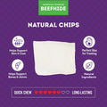 American Sourced Beefhide Chips Dog Chew Treats - Natural Flavor, 22oz/1 Pack