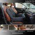 Wooaidagg Dog Car Seat for Small Dogs Up to 25 lbs,Covered Ultra-Soft Fabric and Fill in Memory Foam,Fully Detachable an