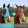 Horse Fly Mask with Ears, Breathable Horses Face Masks for Barn, Turnout
