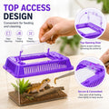 25 Pack Small Reptile Carrier Boxes, 5.9 x 4.3 x 3.7 in