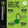 Starmark Everlasting Fun Ball on a Rope Dog Toy,Greens,Medium/Large
