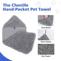 WOUSEDO Microfiber Chenille Dog Towel 1 Pack, Super Absorbent & Quick Dry