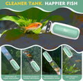 AQQA Magnetic Aquarium Glass Cleaner,Dual Blade Algae Scraper for Fish Tank