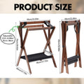 Leinuosen 1 Pack Pine Wood Folding Saddle Rack Storage Tray