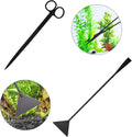 Aquascaping Tools 7 in 1 Kit Aquarium Plant Scissors Tools Set Curved & Waved Scissor Tweezers Spatula Stainless Steel A