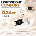 Cat Collar Breakaway with Bell, Double-Layer Ultra Soft Velvet Kitten Collar for Small Cats & Petite Dogs, Friction-Free Anti-Hair Loss Design, Adjustable 7.87"-11.78", Brown & White Options